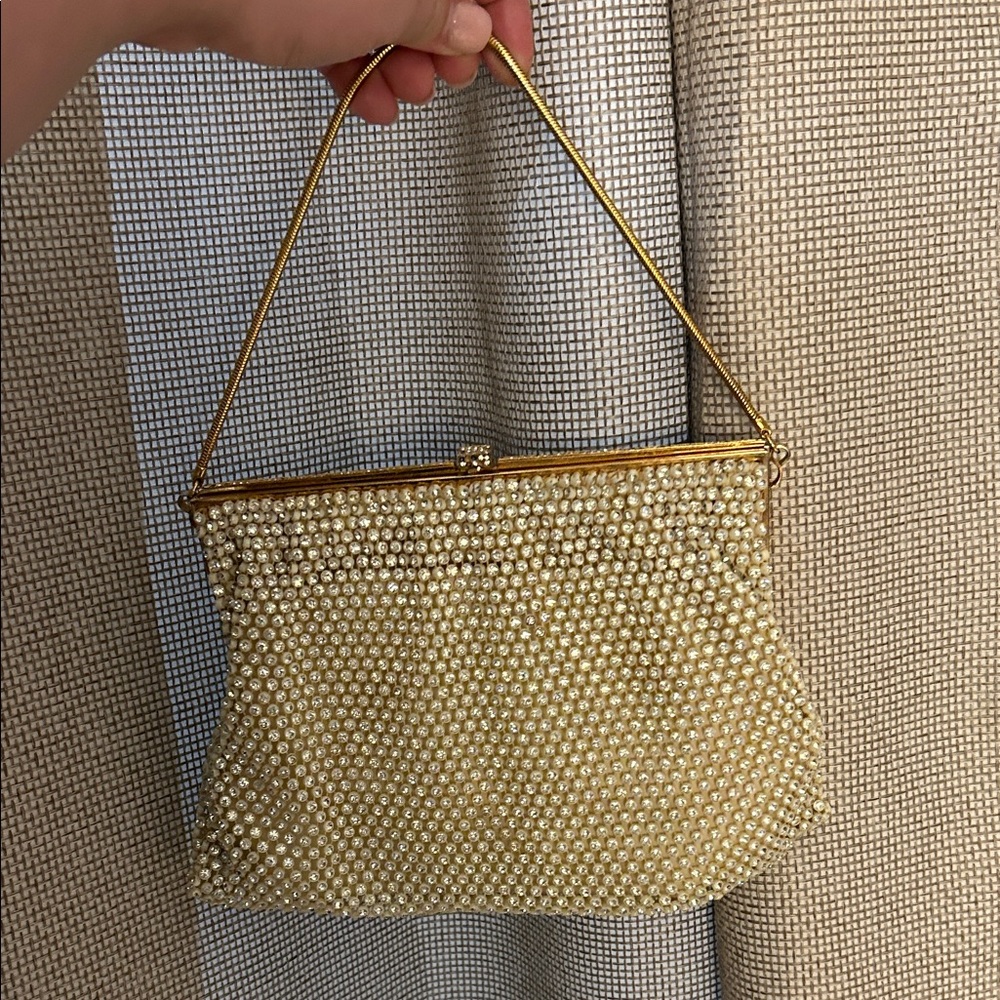 Gold Rhinestone Evening Bag